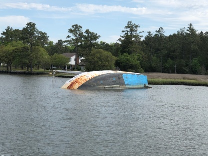 Overturned boat